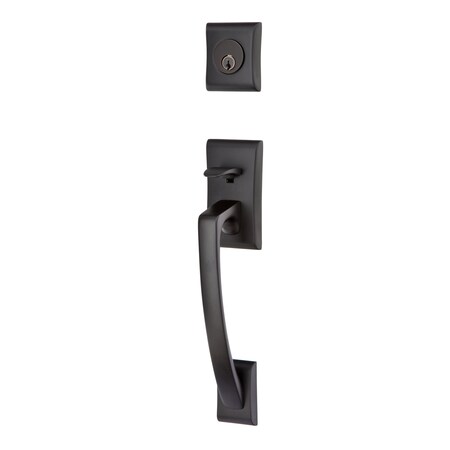 Emtek Flat Black Handleset 4817HLOUS19LH 4817HLOUS19LH